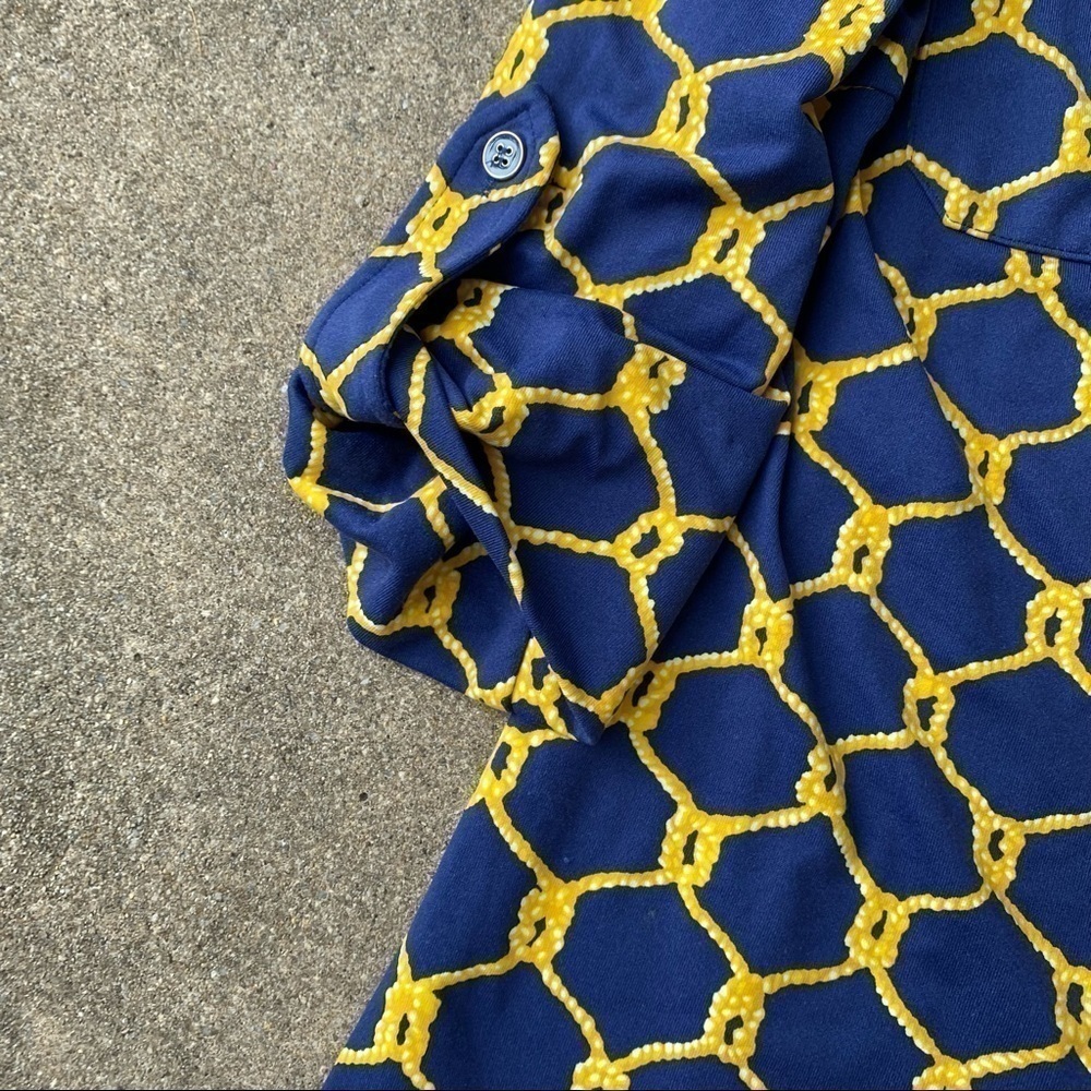 J. McLaughlin Nautical Rope Print Button Down Shirt - Picture 4 of 6